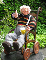 Opa Straip van fimoklei gemaakt.