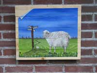 Schaap - tuinschilderij